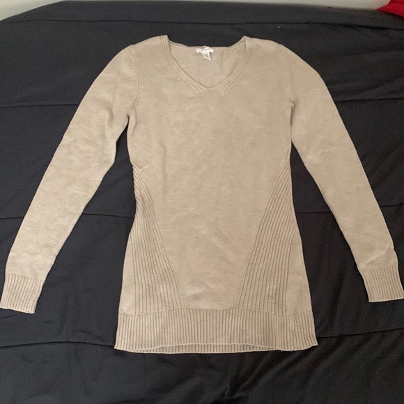 Long sleeve long beige shirt - Picture 1 of 7